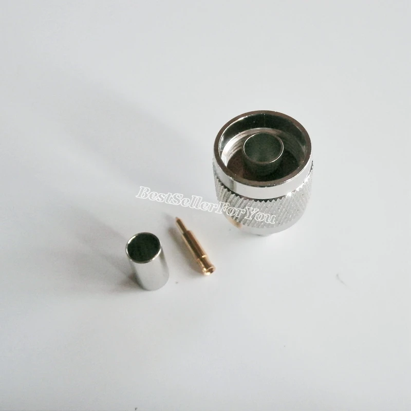 Engarce de enchufe macho N, Conector de RF recto, para RG5, RG6, 5D-FB, LMR300, 1 unidad - imagen 2