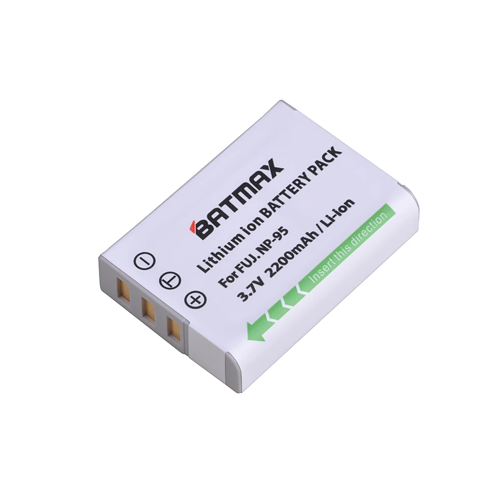 Batmax-batería recargable para Fujifilm, pila de 2200mAh, NP-95 NP 95, para X30, X100, X100S, X100T, XS1, FinePix F30, F31, 3D, W1, 3 unidades - imagen 3