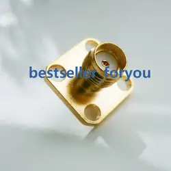 Conector SMA Coaxial Hembra Panel Montaje 4 Orificios