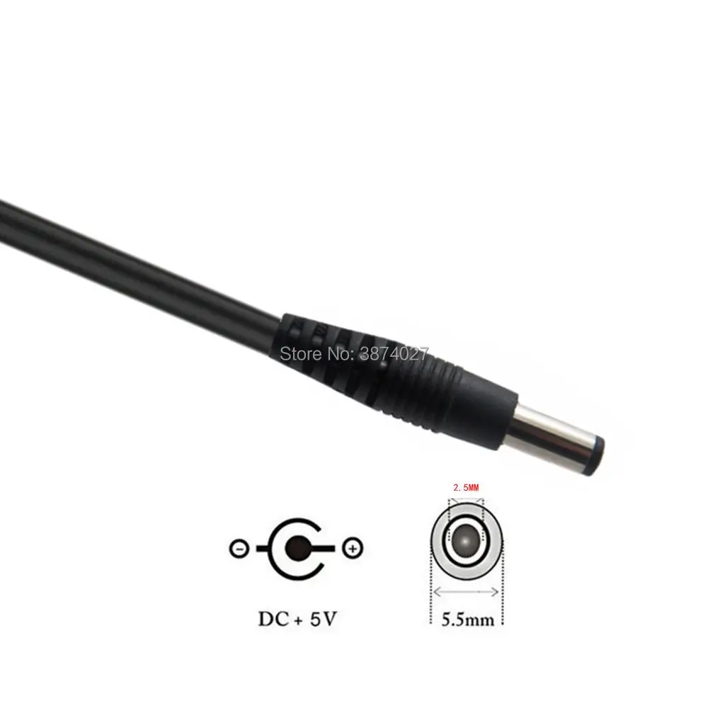 Adaptador Jack de barril de 0,8 M: USB a 5,5 mm, cable USB de 5 V + conector CC (5,5 x 2,1 mm) - imagen 4