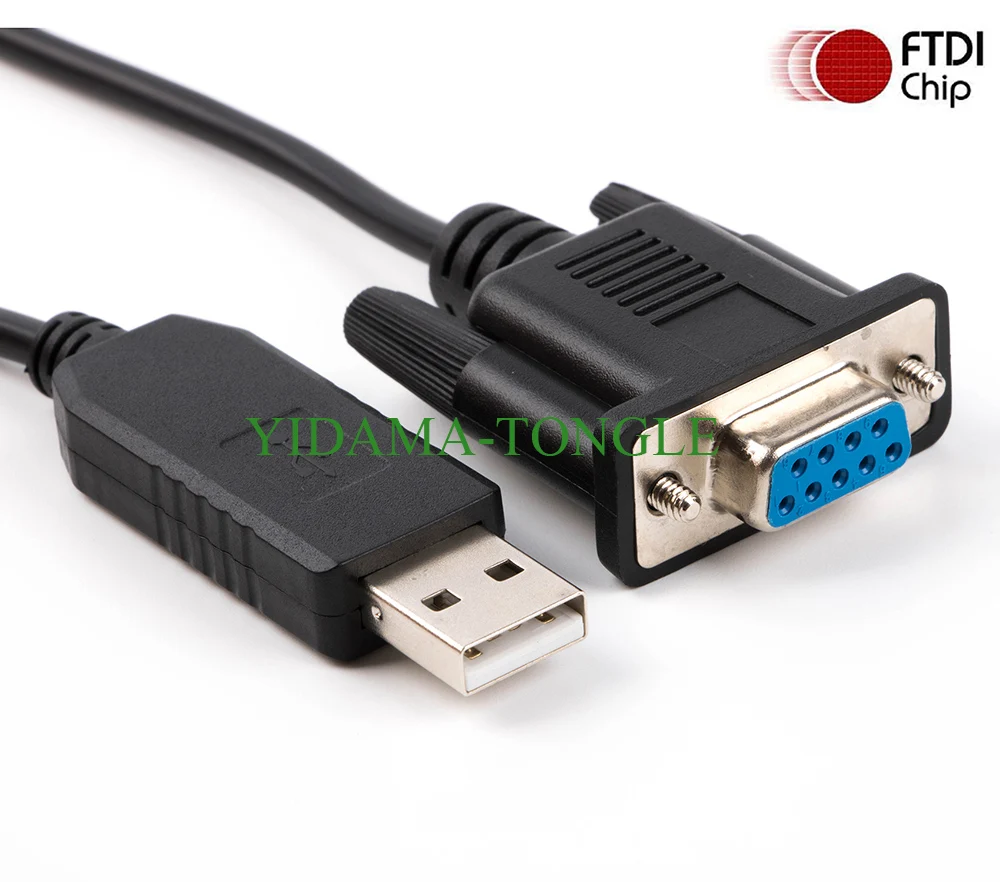 Adaptador USB RS232 DB9 Hembra – Cable Conversor Serial Módem Null - imagen 3