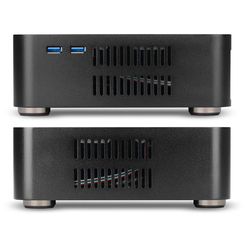 RGEEK L65S chasis totalmente de aluminio caja de computadora de escritorio pequeña USB3.0 PSU HTPC Mini-ITX PC con fuente de alimentación de 8 pines - imagen 5