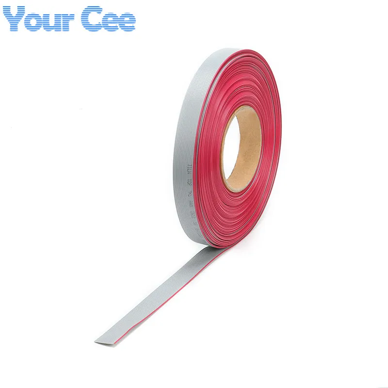 Cable de cinta plana gris con paso de espaciado de 1,27mm, línea de Cable de datos FC 10P 12P 14P 16P 20P 26P 34P 40P 10 vías 12 vías 20 vías 34 40 vías 1 metro - imagen 3