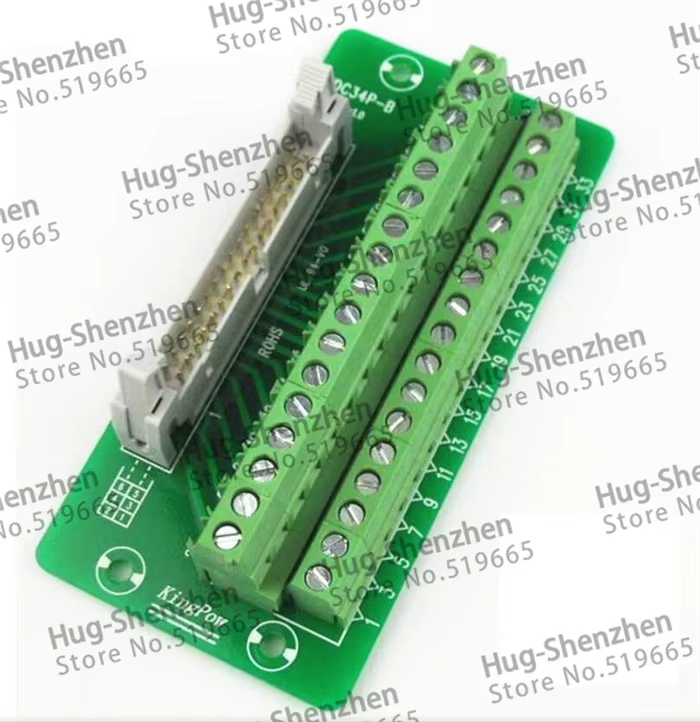 Conector IDC34P Macho 34 pines - Adaptador de placa para riel DIN - imagen 2
