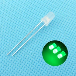 100 unids/lote F5 5mm LED verde esmeralda diodo emisor de luz redondo difuso Ultra brillante lámpara cuenta enchufable DIY Kit DIP