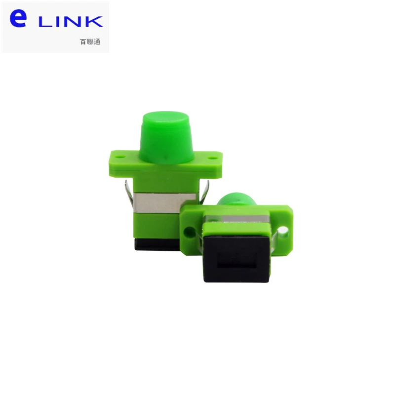 Adaptador de fibra óptica 50 Uds SC-FC plástico azul verde monomodo conector Simplex APC SM acoplador envío gratis ELINK 0.2dB - imagen 5