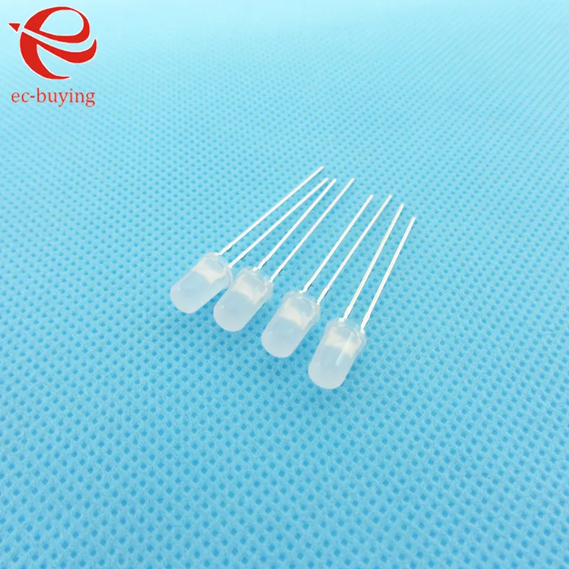 100 unids/lote F3 F5 5mm 3mm LED bicolor difuso rojo esmeralda-verde no Polar diodo emisor de luz redondo doble nebuloso enchufable DIY Kit - imagen 4