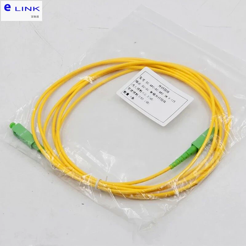 Cable de conexión óptico SC/APC-SC/APC 1m 5m 10m 50m 100m simplex SM 30m PVC conector verde puente de fibra G652D envío gratis ELINK - imagen 4