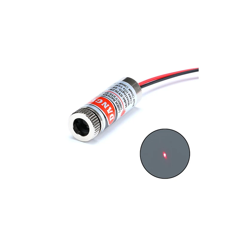 10 uds/1 unidad 650nm 5mW punto/línea/módulo láser cruzado cabeza lente de cristal enfoque enfocable cabeza de diodo láser ajustable clase Industrial - imagen 2