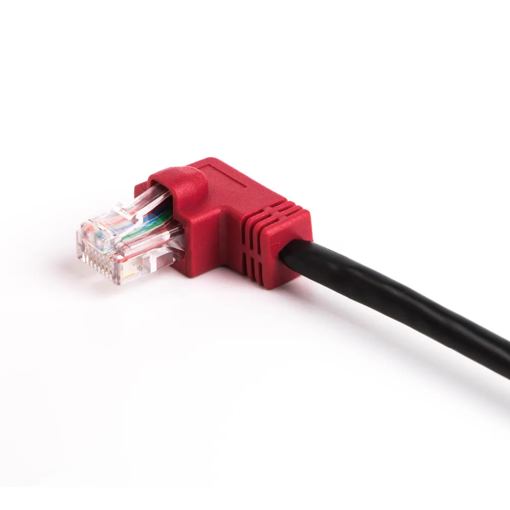 Cable Ethernet Lan Cat5e UTP Cat 5 RJ45, Parche de red, ángulo izquierdo y derecho para PS2, Cable de enrutador de ordenador - imagen 4