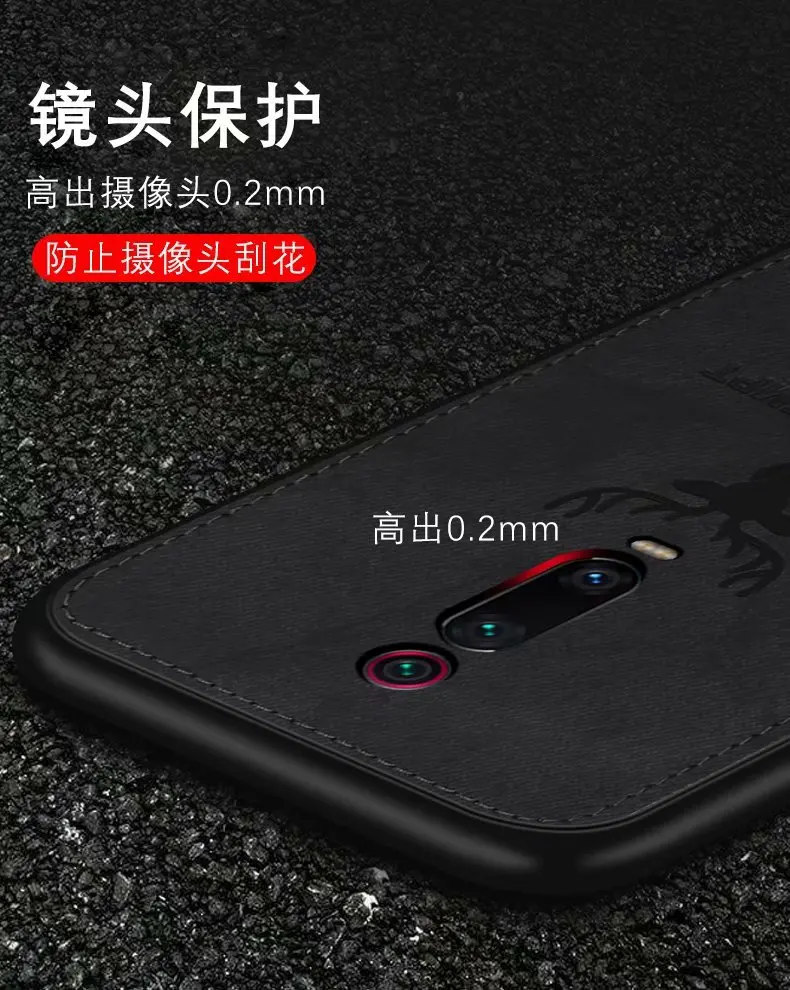 Funda de silicona suave de lujo para Xiaomi Mi 9T Pro + tela dura, carcasa trasera protectora de gato ciervo para xiaomi mi 9t mi9t - imagen 5