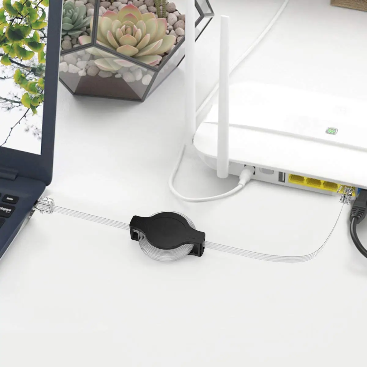 Cable RJ45 Cat 5e retráctil 1,5 metros Ethernet - imagen 4