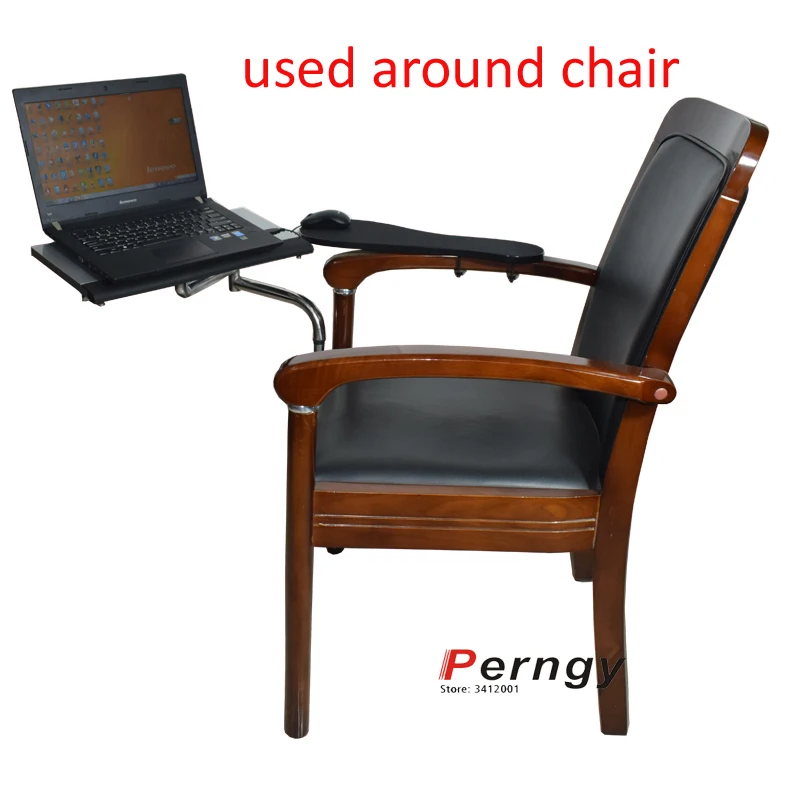 Soporte de bandeja para teclado OK110, mesa lateral para ordenador portátil, soporte para portátil, escritorio de oficina multifunción, borde, silla, pierna, brazo, sujeción, ratón XL - imagen 2