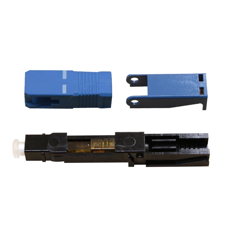 Conector rápido FTTH SC virola superior IL 0.8dB SM conector de fibra óptica de campo de montaje rápido en frío, envío gratis, 50mm, 100 Uds. - imagen 2