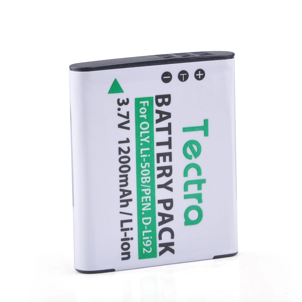 Tectra-Li-50B de repuesto para cámara, cargador Digital y enchufe de coche para Olympus 1020 1010 1030 Pentax X70, paquete de 2 unidades, Li-50B - imagen 3