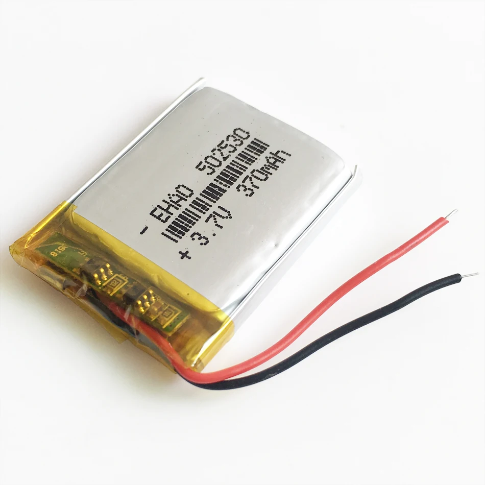 Batería recargable LiPo de polímero de litio de 3,7 V, 370mAh, 502530 celdas de Li para Mp3, GPS, PSP, reloj inteligente, pieza electrónica Bluetooth - imagen 2