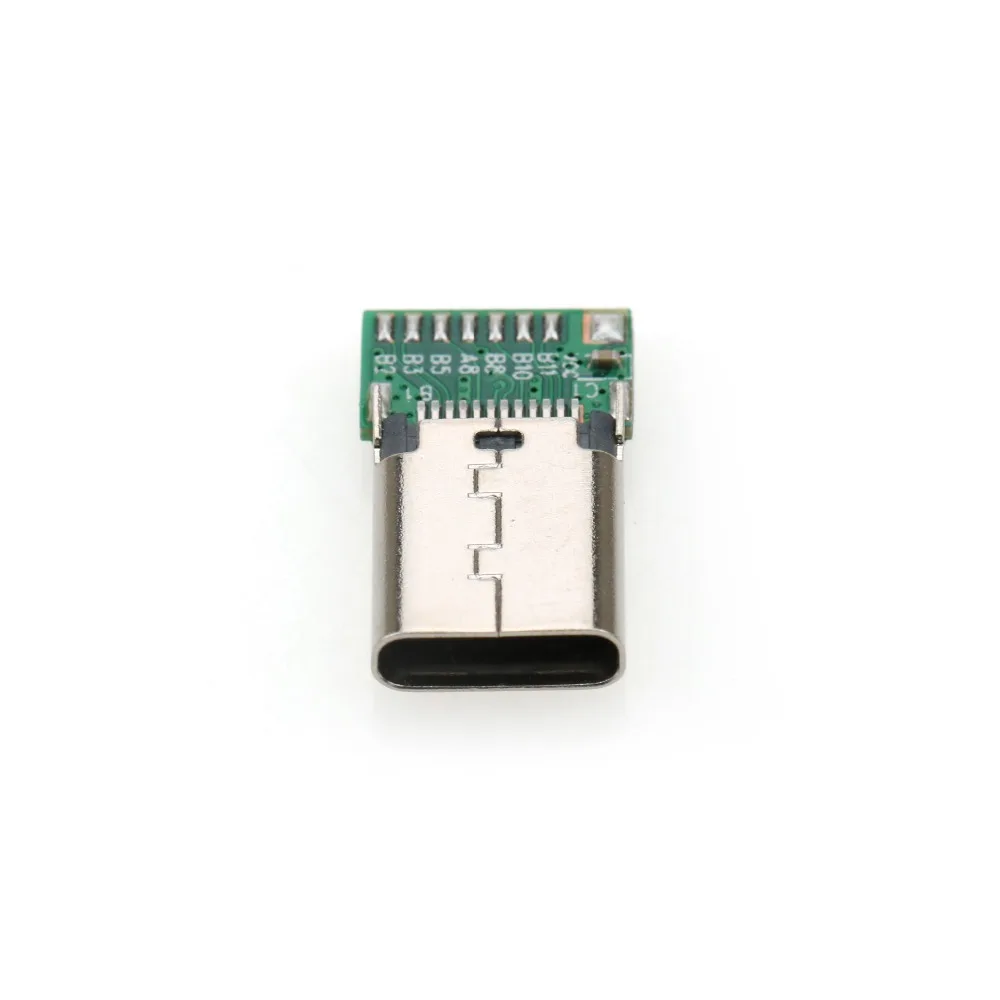 YuXi-conector de datos Micro USB 3,1 tipo C, conector hembra de 24 pines con placa PCB, 1 piezas - imagen 3