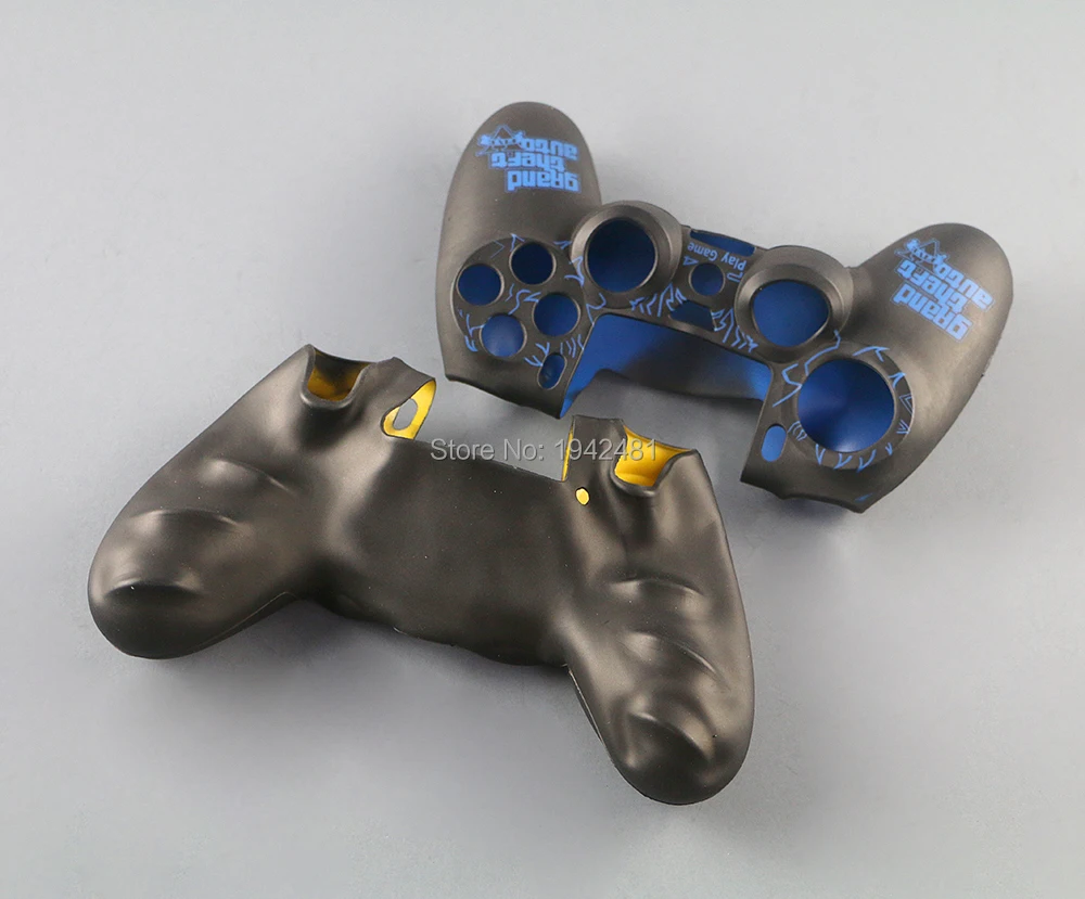 Protector de patrón de juego de goma de silicona suave Gamepad mango funda de piel para controlador PS4 mango consola - imagen 2