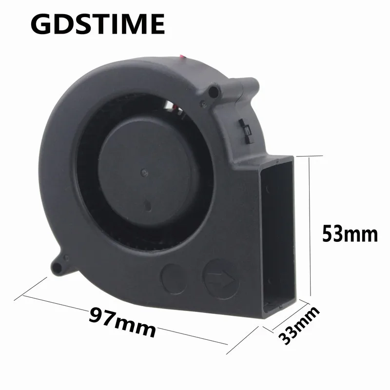1 Uds Gdstime dos rodamientos de bolas 24V DC 97mm x 33mm 9733 soplador Turbo ventilador de refrigeración sin escobillas 97x91x33mm 9cm