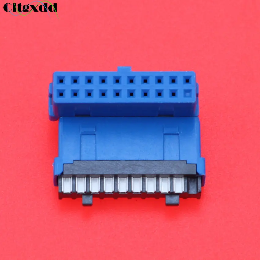 Cltgxdd 1 pieza USB 3,0 19P 20P 19 pines 20 pines placa base conector hembra para Cable USB3.0 DIY - imagen 4