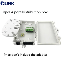 Caja FTTH 4 Puertos FC – IP65 ABS Montaje Pared