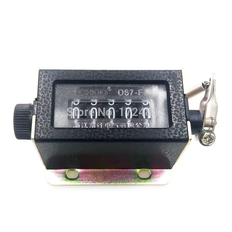 Contador Mecánico D67-F 5 Dígitos Negro – Tracción Manual