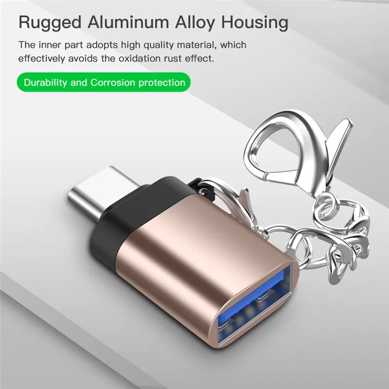 Adaptador USB tipo C a USB 3,0, Cable convertidor de sincronización de datos OTG para Xiaomi, Huawei, Samsung, ratón, teclado, disco Flash USB - imagen 3