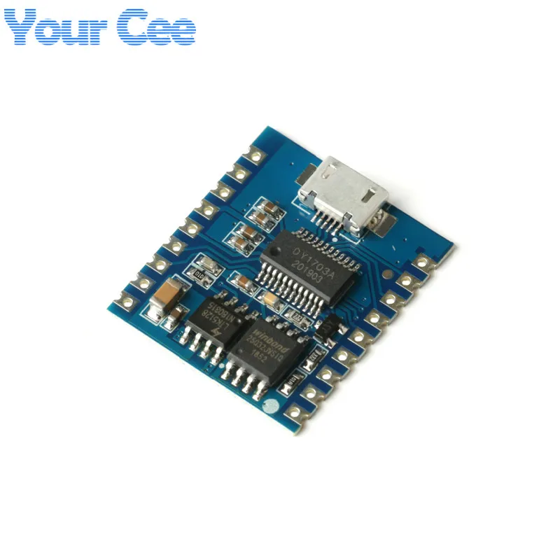 10 uds/1 unidad DY-SV17F reproductor de MP3 módulo de voz 4MB Flash reproducción de voz 8 canales IO disparador puerto serie Control USB descargar pestañas - imagen 4