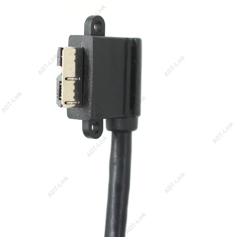 Cable USB 3,0 de doble codo en ángulo izquierdo y derecho USB 3,0 de 90 grados USB 3,0 A macho a Micro B macho cable de 90 grados negro 25cm - imagen 5