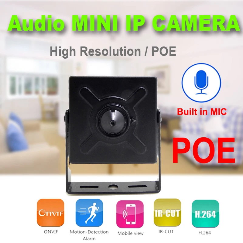 Minicámara Ip POE de 48V, 4MP, 5MP, Audio HD, videovigilancia de seguridad para interiores, videocámara pequeña para el hogar, Ipacam, Icsee, JIENUO - imagen 4