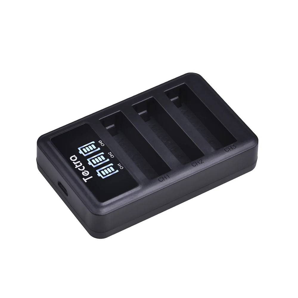 Baterías para cámara Mijia Batería de iones de litio/cargador LED para cámara de acción deportiva Xiaomi MiJia 4k, batería Xiaomi RLDC01FM - imagen 3