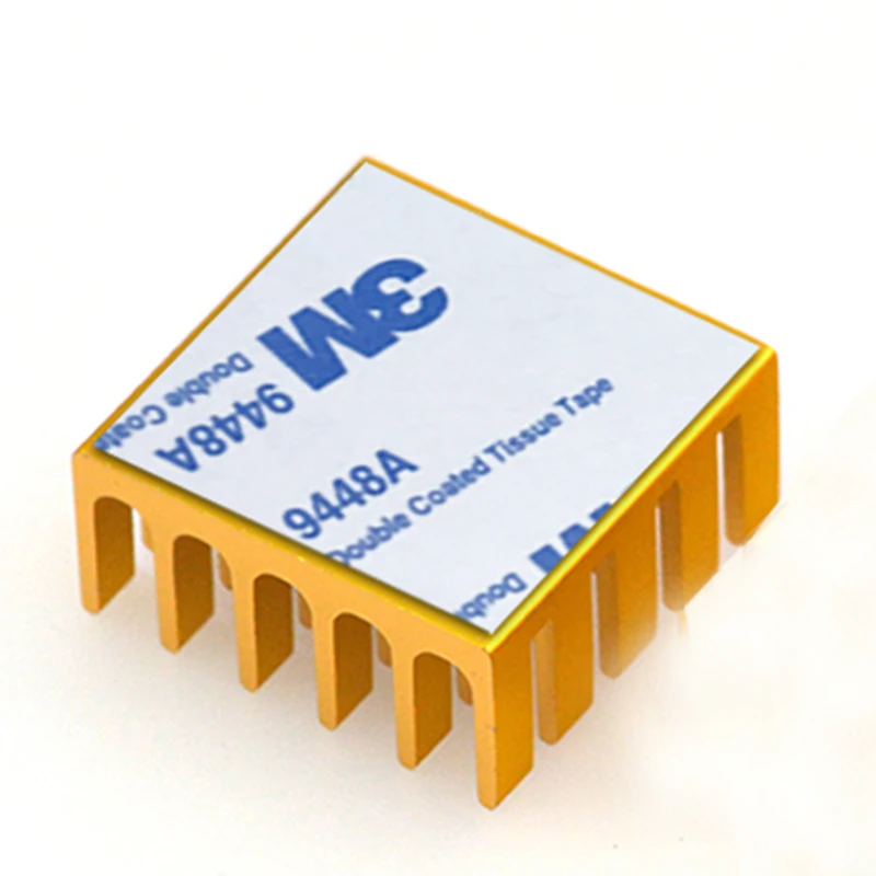 YOUNUON-disipador de calor dorado, aleta de refrigeración, radiador, enfriador negro, 20x20x10mm, 10 piezas - imagen 2