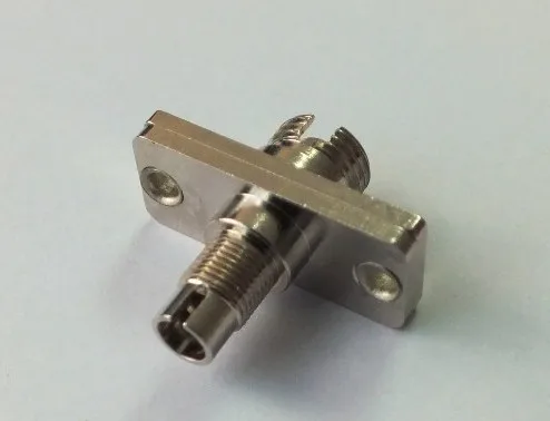 Adaptador de fibra DIN-FC híbrido hembra a hembra conector cuadrado redondo Rectangular SM MM acoplador de metal IL 0,2dB envío gratis 10 Uds - imagen 2