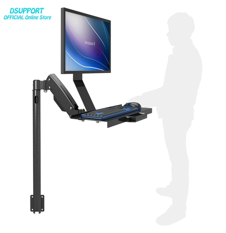 Brazo Monitor Gas Ajustable - Soporte Resistente para Pantalla - imagen 5