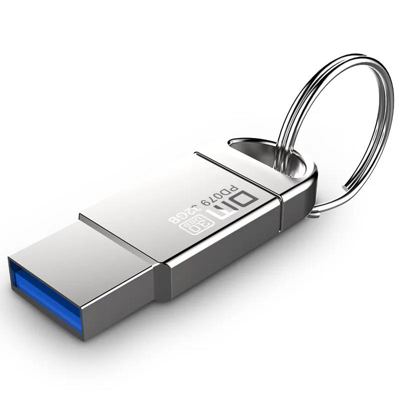 DM PD079 USB Flash Drive 128GB Metal Impermeable Pen Drive USB 3.0 Escritura de alta velocidad de 10mb/s-60mb/s - imagen 2