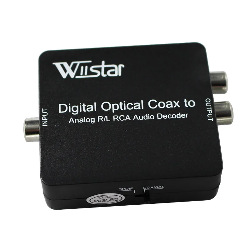 Decodificador Wiistar DTS/AC3 Decodificador y convertidor de audio L/R digital a analógico con conector de audio de 3,5 mm con cable óptico - imagen 2