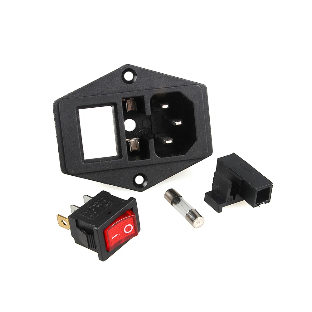 XCR3D-interruptor de alimentación, accesorios para impresora 3D, 220V/110V, 10A, interruptor de seguridad de cable fusible, sistema de protección de corriente corta - imagen 2