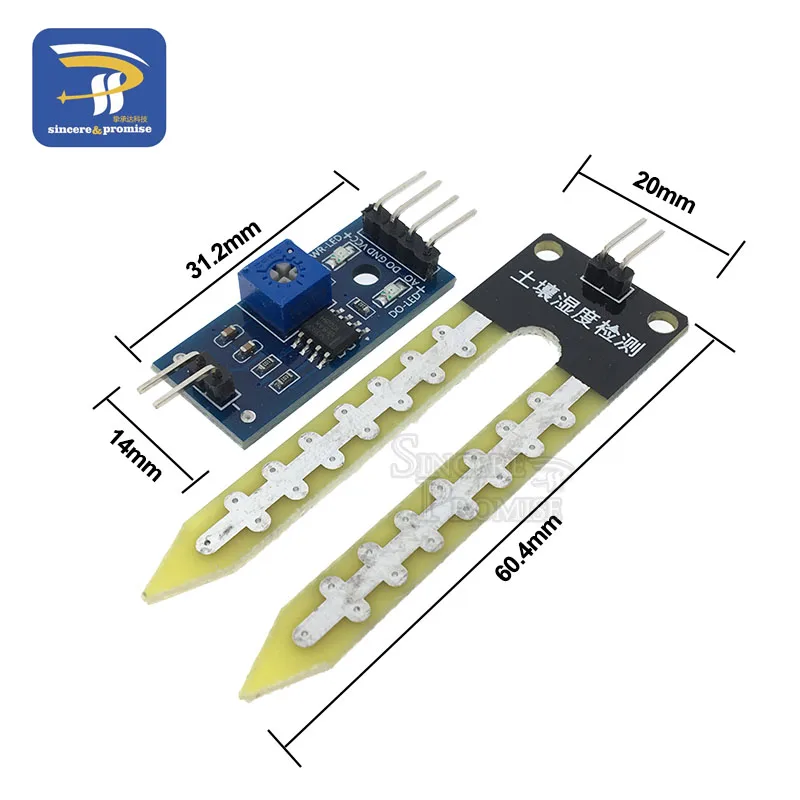 Electrónica Inteligente, higrómetro de humedad del suelo, módulo Sensor de humedad de detección para placa de desarrollo arduino, Robot DIY, coche inteligente - imagen 3