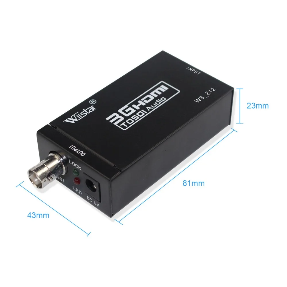 Convertidor HDMI a SDI Adaptador de Audio y vídeo 720P 1080P HDMI a BNC compatible con SD HD 3G-SDI para cine en casa PC - imagen 3
