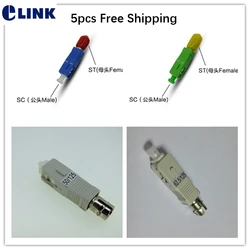 ELINK Adaptador fibra óptica SC-ST APC macho hembra VFL SM/MM