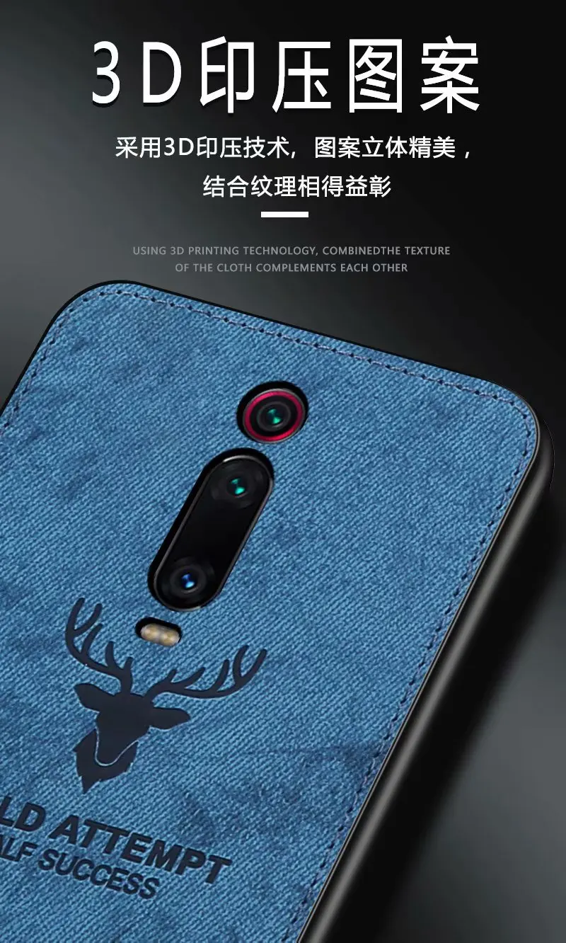 Funda de silicona suave de lujo para Xiaomi Mi 9T Pro + tela dura, carcasa trasera protectora de gato ciervo para xiaomi mi 9t mi9t - imagen 4