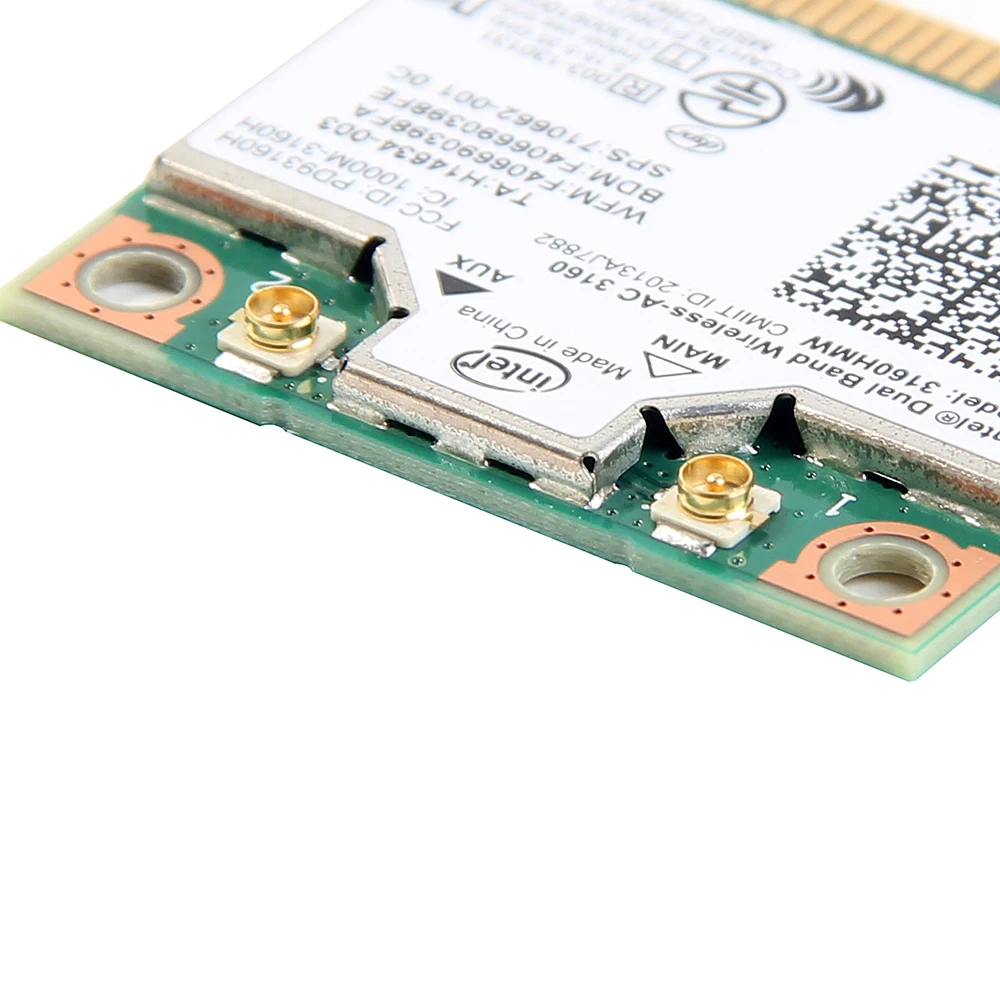 Tarjeta inalámbrica para ordenador portátil, dispositivo PCI-e de doble banda, Wifi, 3160HMW, 802.11ac, Bluetooth, 2,4 ghz, 5Ghz, 3160 para Intel, Wlan + BT 4,0 - imagen 4