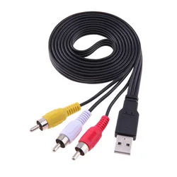 ALLOYSEED Adaptador USB-A a RCA AV para HDTV, Audio Vídeo