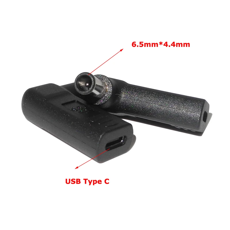 Convertidor de enchufe USB C PD hembra a macho de 6,5x4,4mm para Sony Vaio LG tipo C, adaptador de corriente Dc, conector, adaptador de carga para portátil - imagen 2