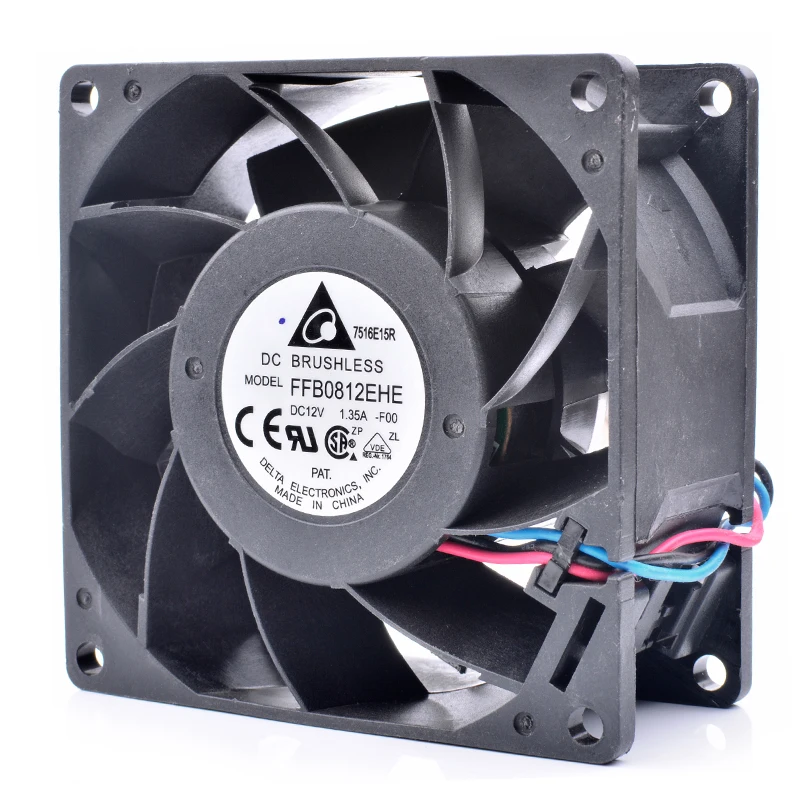 FFB0812EHE-F00-ventilador de refrigeración de gran volumen de aire, 8cm, 8038, 80x80x38mm, 12V, 1.35A, servidor de 3 líneas, original, nuevo - imagen 3