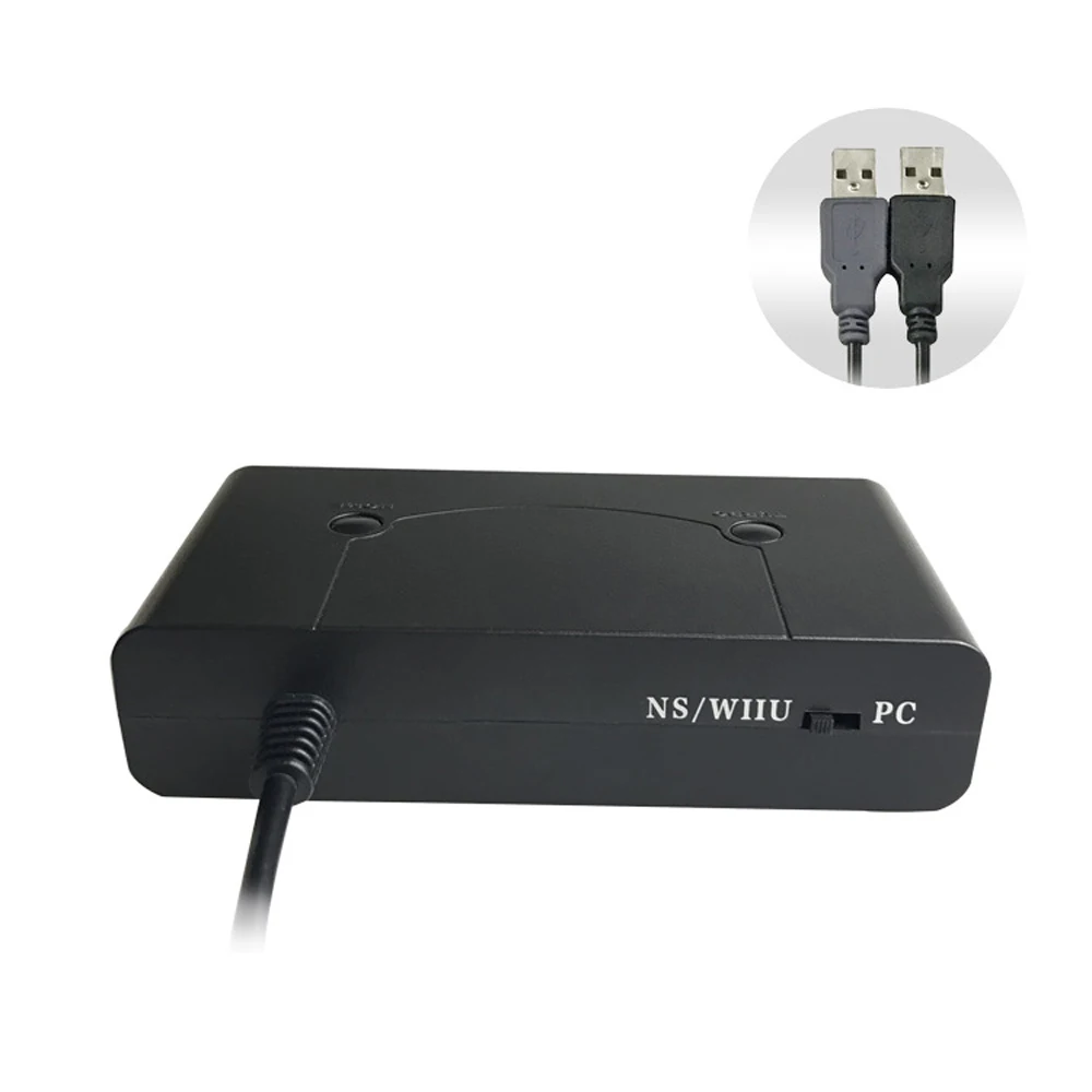 Adaptador de controlador de cubo de Juego de 4 puertos, para wii-u, para switch NS o PC, Adaptador convertidor combinado - imagen 2