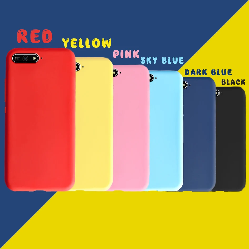 Nueva llegada funda para Huawei Y6 Prime 2018 funda Huawei Y6 2018 funda trasera de silicona suave TPU funda de teléfono para Huawei Y6 2018 parachoques - imagen 2