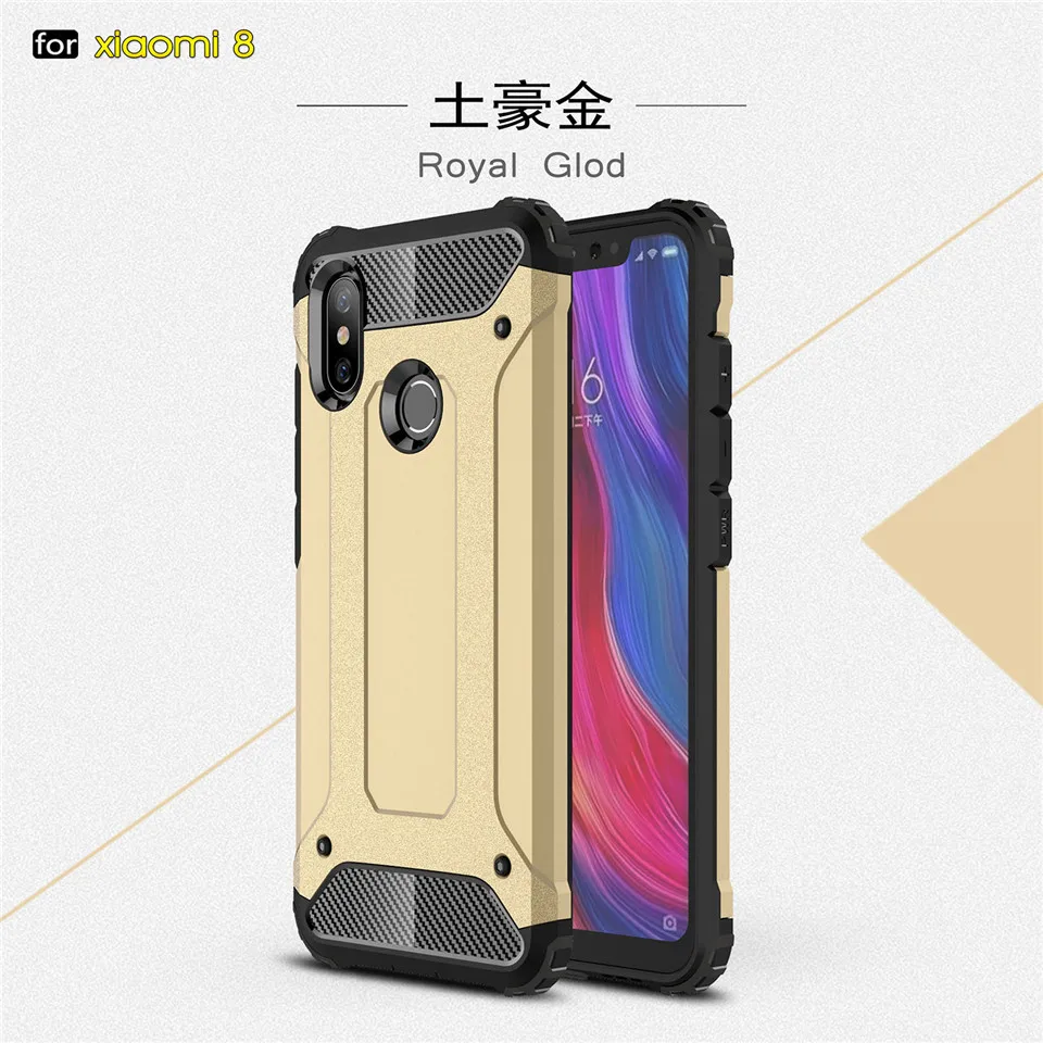 HereCaseStrong Hybrid Tough Shockproof Armor Phone Back Case For Xiaomi Mi8 SE Mix2S Mi5X 6X Redmi 5A Note 5A Rugged Impact Cover (18)