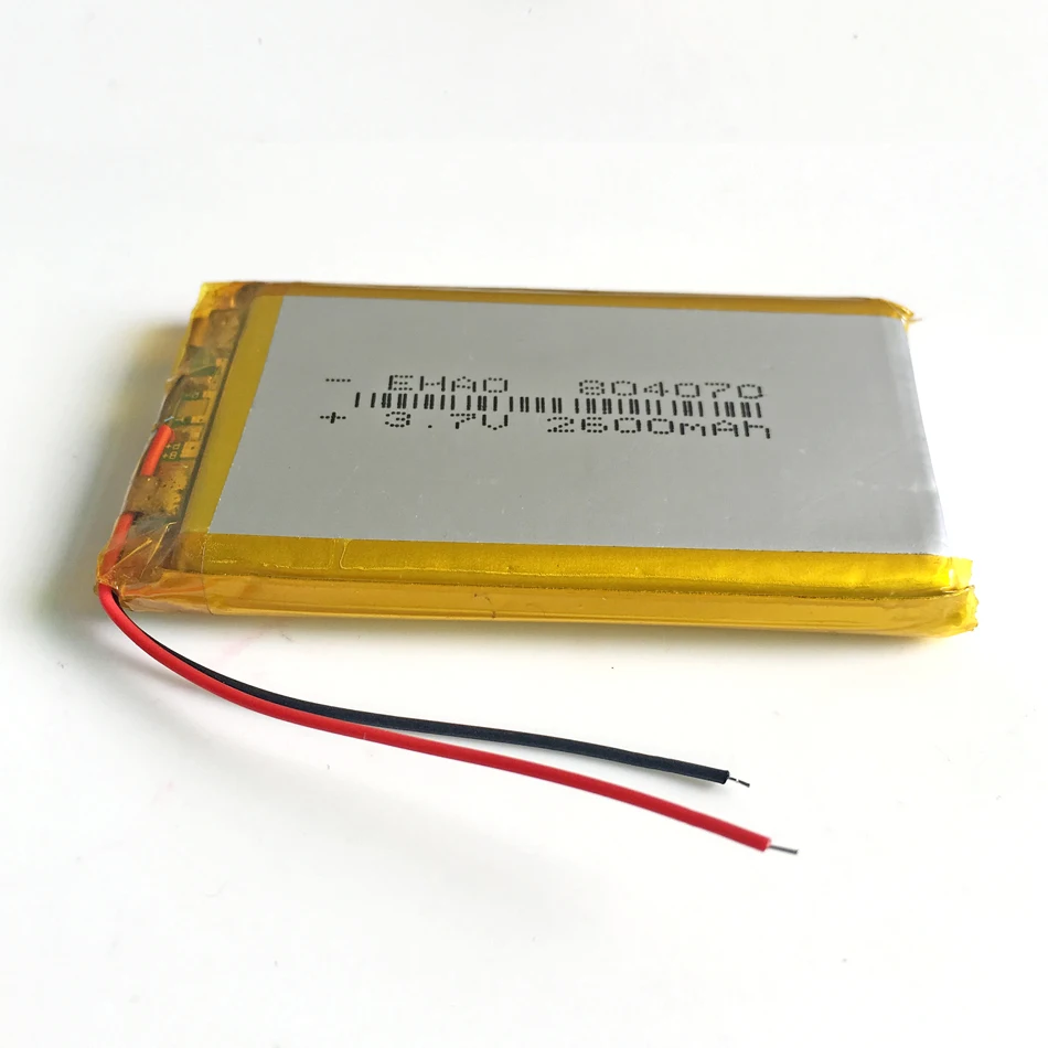 Batería recargable LiPo de polímero de litio de 3,7 V y 2600mAh 804070 para luces LED solares PAD DVD banco de energía tableta PC altavoz MID PDA - imagen 3