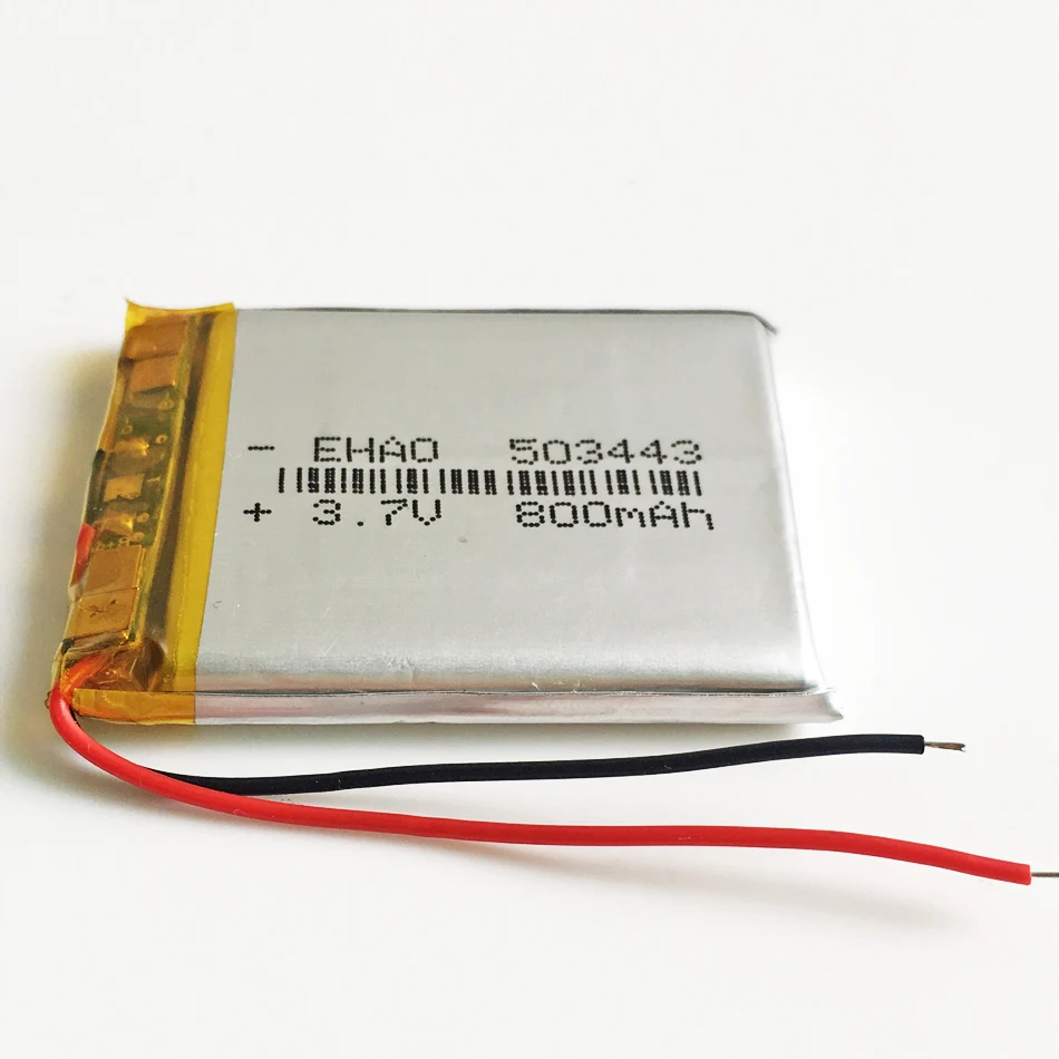 Batería recargable de polímero de litio Lipo, 3,7 V, 800mAh, 503443 para Mp3, GPS, PSP, masajeador, luz Led, cuentacuentos, grabadora, reloj - imagen 2